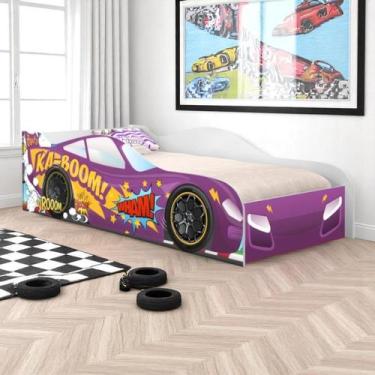 Imagem de Cama Kaboom Solteiro 197cm x 92cm KMCB - Doce Sonho Móveis, Roxo