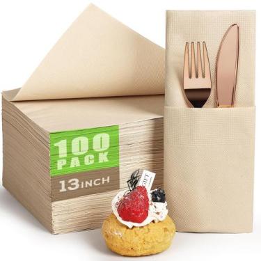 Imagem de Guardanapos de papel Gezond Compostable de 2 camadas 100 unidades 33x3