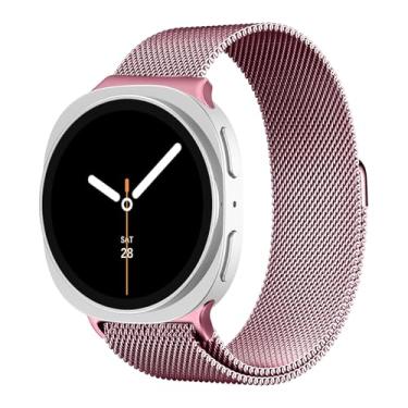 Imagem de Pulseiras de substituição para Samsung Galaxy Watch 8 de 40 mm e 44 mm/8 clássico de 46 mm, feminino e masculino, pulseira magnética Correa de aço inoxidável para Samsung Watch 8 de 40 a 44 e 46 mm