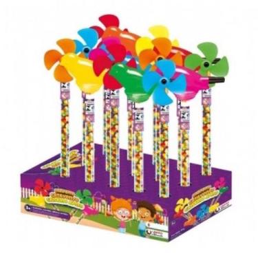 Imagem de Brinquedo Confeito Catavento Canário Com Apito de Passarinho 15 unidad