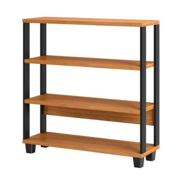 Imagem de Estante para Livros 4 Prateleiras Industrial Freijó/Preto - Dalla Cost