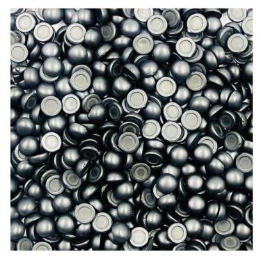Imagem de Colagem Meia Pérola Resina Preto Metalizado 6mm 100pçs 9g - Macall