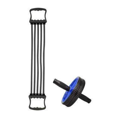 Imagem de Kit Para Prática de Exercícios Elástico Extensor e Roda - Western
