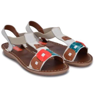 Imagem de Sandália Rasteirinha Feminina Em Couro com detalhes Confortavel - allg