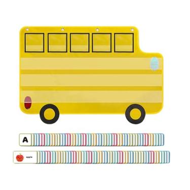 Imagem de IEUDNS Quadro de bolso para sala de aula, quadro de bolso para pendurar para crianças, presentes, materiais escolares versáteis e interativos com cartões de