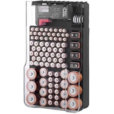 Imagem de Organizador e testador Battery Organizer, capacidade para 93 pilhas/baterias, preto