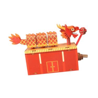 Imagem de oshhni Brinquedos de quebra-cabeça 3D Blocos de construção de dragão Aprendizagem precoce Artesanato Kit de construção de modelo de dragão para crianças