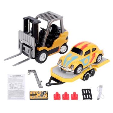 Imagem de Zhjvihx 1:64 Scale Remote Control Forklift Com Luz e Som, Mini Allo de 2,4 GHz Veículo de Construção RC, Suporta Controle Duplo, ótimo para Reprodução Interna/Externa (Amarelo da Terra)