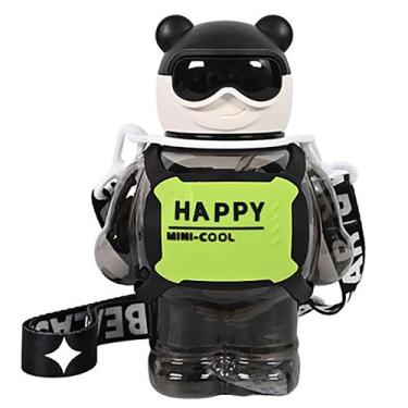 Imagem de Garrafa Infantil Ursinho Descolado Preto 800ml R3581 - BBR Toys - BBR 