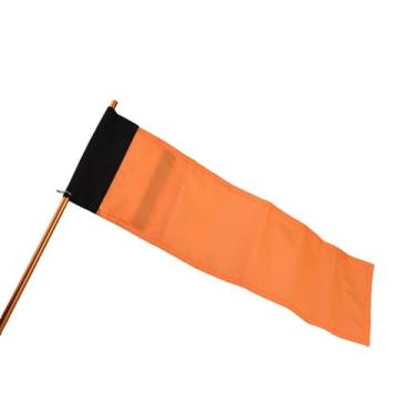 Imagem de RiToEasysports Montagem Rápida, Pano de Alta Visibilidade Oxford, Bandeira de Caiaque de Tamanho Grande Com Base de Segurança Com Base de Parafuso/trilho, Pólo de Alumínio Premium, Leve e Compacto para Iate de Canoa de Caiaque Dinghy (Laranja)