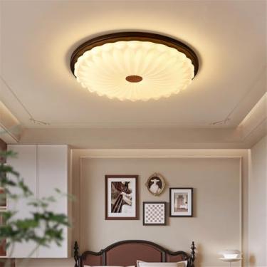 Imagem de Nórdico Moderno Quarto Lâmpada De Teto LED Moda Simplicidade Arte Sala De Estar Estudo De Restaurante Quarto Infantil Corredor Varanda Luz (3827A D53CM)