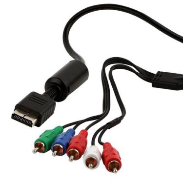Imagem de Cabo Vídeo Componente Para Videogame Ps2 Ps3 1080p 1.8m Alta Definição