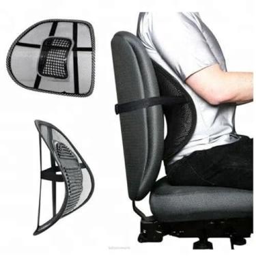 Imagem de Suporte Lombar Ergonômico para Cadeira Encosto Ortopédico de Apoio para Costas, Ideal para Escritório e Carro