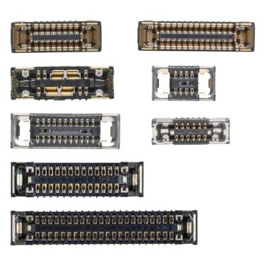Imagem de Risidamoy Kit de conexão B da placa-mãe de 8 peças para iPhone 11 inclui substituição de fone de ouvido de câmera frontal para iPhone11 Teleobjetiva Wide Angle Camera Dot Matrix NFC WiFi Tomada liga