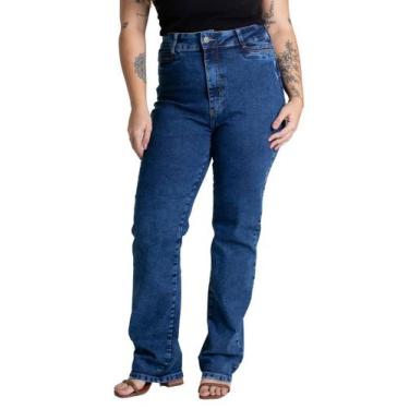 Imagem de Calça Jeans Sawary Plus Size Reta - 280938 - Azul 46, 46, Azul
