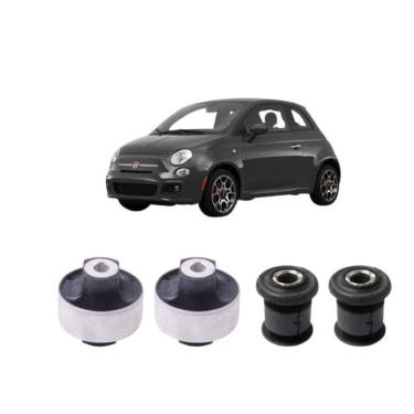 Imagem de Kit 4 Bucha Balança Dianteira Fiat 500 Mexicano 14 2015 2016
