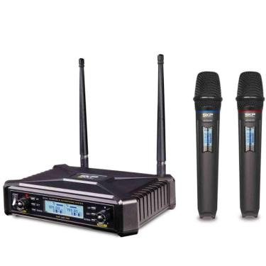 Imagem de Microfone Uhf-600 Duplo De Mão Multifrequência Sem Fio Sauhf600pro
