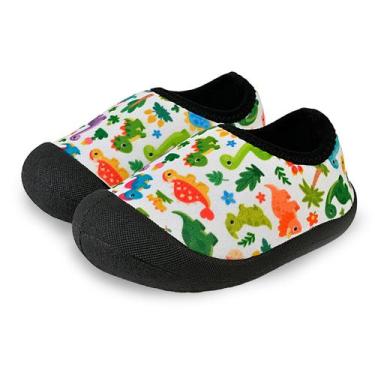 Imagem de Sapameia Moda Menino Bebê Infantil Antiderrapante Verde Dinossauro Mzk