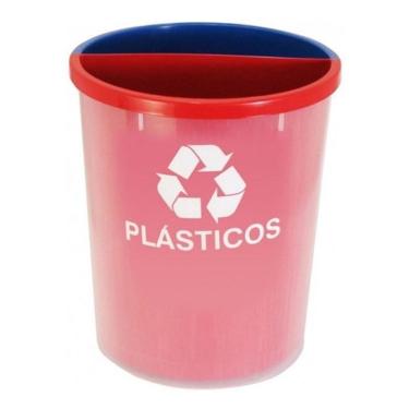 Imagem de Lixeira Mix 25 Litros Coleta Seletiva Com 2 Divisões Mix2