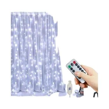 Imagem de Cortina De Luzes LED 6x3M 3x3M Com Controle Remoto, Decoração Para Qua