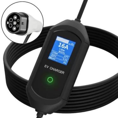 Imagem de Carregador Para Carro Elétrico 16A Portátil Resistente à Água IP65 8 N
