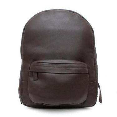 Imagem de Mochila De Couro Para Uso diário Com Design Funcional - Bertoni, Marro