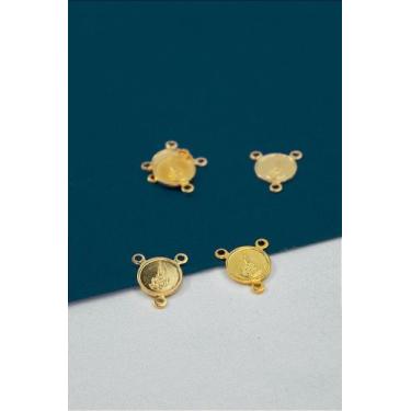 Imagem de Pingente Religioso Nossa Senhora de Fátima com 3 Saídas Dupla Face em 