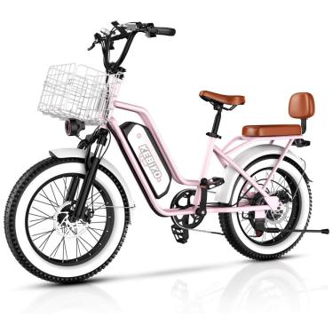 Imagem de Bicicleta Elétrica para 2 Pessoas, Bateria Removível de 48V 20AH, Motor Potente, Pneu G...