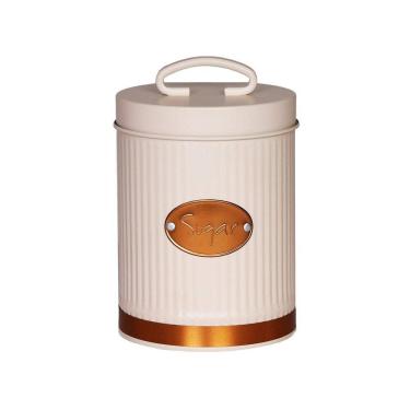 Imagem de Pote Para Açúcar Em Aço Inoxidável Com Tampa Estilo Retrô