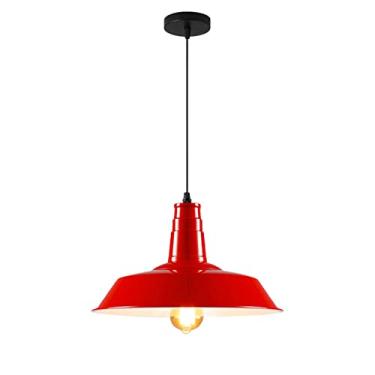 Imagem de CHENKUI Lustres de metal industrial Macaron Abajur decoração dinamarquesa luminária pendente luminárias base E27/E26, lustre de teto criativo de cabeceira para sala de jantar, quarto, corredor, quarto