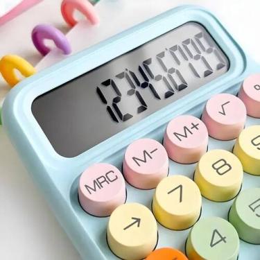 Imagem de Calculadora Eletrônica 12 Dígitos Aiker AK-J018 - Design Retrô e Funci