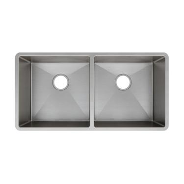 Imagem de Cuba Dupla Mekal Linha Retta LR-40/40 82x40 Aço Escovado