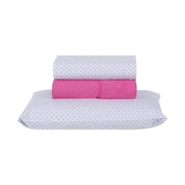 Imagem de Jogo De Lençol 3 Peças Solteiro Percal 180 Fios Homme 60% Algodão 40% 