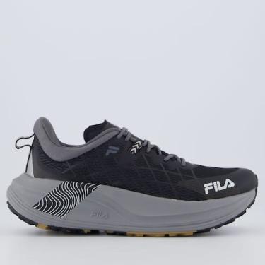 Imagem de Tênis Fila Racer Skytrail Feminino Preto e Cinza, 35