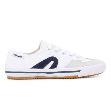 Imagem de Tênis Infantil Rainha Vl 2500 Cano Baixo, Branco, Marinho, 35
