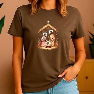 Imagem de Blusa Natal Sagrada Família Nascimento de Jesus Presente Cristão - Tra