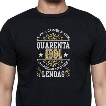 Imagem de Camiseta A Vida Começa Aos 40 1981 - Original Camisetas, GG