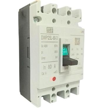 Imagem de Disjuntor caixa moldada tripolar 80a dwp125l-80-3 weg