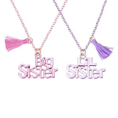 Imagem de Colar Best Friend para 2 irmãs, presente de amizade de longa distância para mulheres, presente de aniversário e Natal para amigas, Small, Metal, Sem Pedra Preciosa