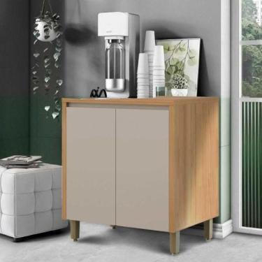 Imagem de Balcão Cozinha 2 Portas 80cm Allure Jequitibá-gris Repleta - Repleta C