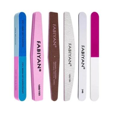 Imagem de Conjunto De Ferramentas Para Unhas Com Lixa Polidora Dupla Face Para R