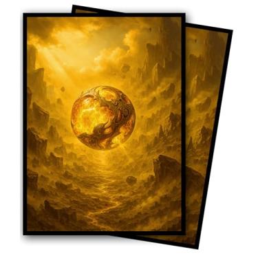 Imagem de MTG Card Sleeves - Element Series (Earth/Fire/Wood/Water/Dark) - Ultra Clear Front & Matte Finish Back, 100 Count Standard Size Matte Art Sleeve for Magic The Gathering (Unyielding Geode)