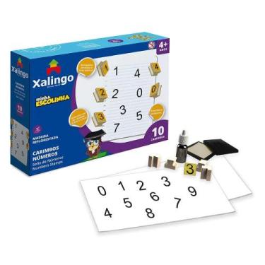 Imagem de Brinquedo Carimbos Números Minha Escolinha 10 Peças - Xalingo