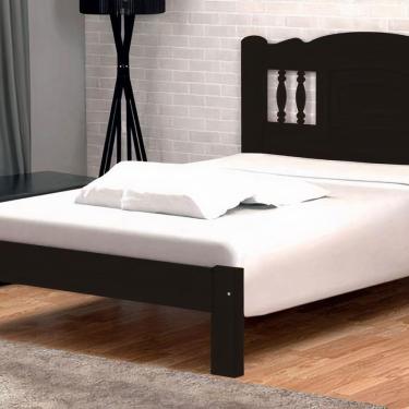 Imagem de Cama Queen Size Atenas de Madeira Maciça Angelim Tabaco