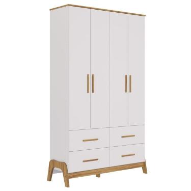 Imagem de Armario 4 Portas Lisas Guti - Moveis Peroba Amendoa-branco