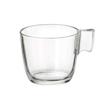 Imagem de Caneca Xícara Cappuccino Chá Vidro Novo Cristar 268ml