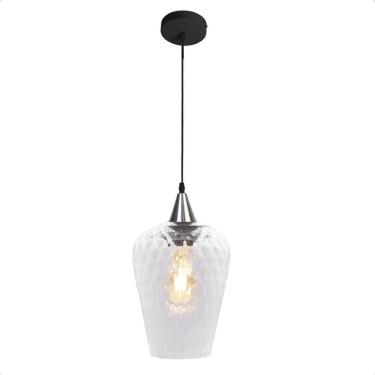 Imagem de Pendente Monalisa G Boreal Transparente E27 Bivolt Prata