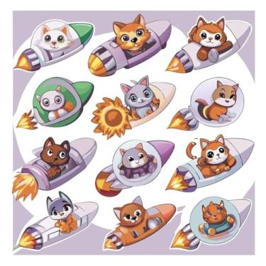 Imagem de Adesivos de Parede Animais e Espaço para Quarto Infantil – Decorativos e Removíveis para Crianças e Bebês 50x50cm