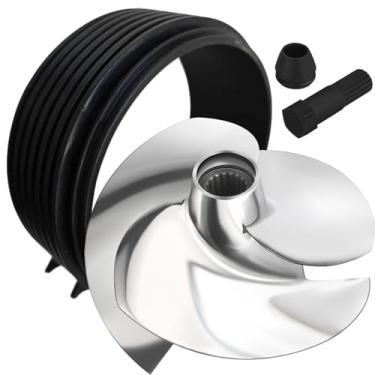 Imagem de MiBarco Kit de impulsor de jet ski para Sea-Doo Spark 900 ACE, Spark 900 HO ACE, Spark TRIXX 2014-Novo ajuste Solas SK-CD-12/14 Impulsor de 140 mm com anel de desgaste de plástico, ferramenta de