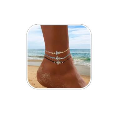 Imagem de Tornozeleira feminina com tartaruga marinha boho, joia de pé para mulheres, verão, praia, tornozeleira, One Size, Liga metálica, Sem Pedra Preciosa